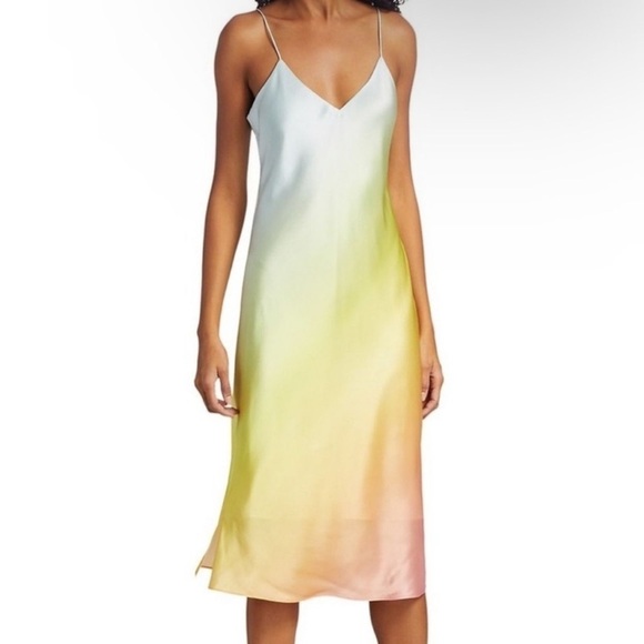 Cami NYC Raven Silk Tye-die Dress Size L - Picture 2 of 9